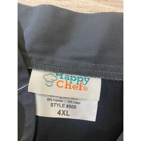 NWT Happy Chef Mens Bundle Of Four Black Chef Tops - 4XL - Picture 9 of 11